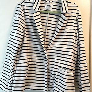 Striped cotton blazer